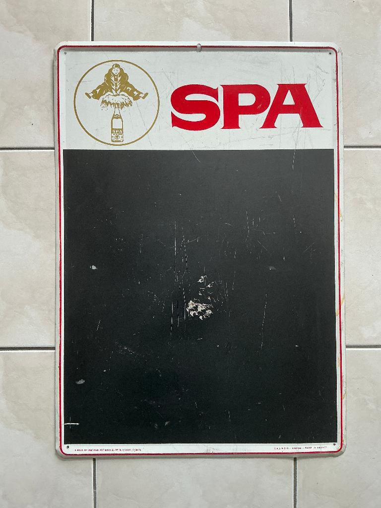 Grote SPA-waterplaat, 1968, zie foto's., Verzamelen, Merken en Reclamevoorwerpen, Gebruikt, Reclamebord, Ophalen of Verzenden