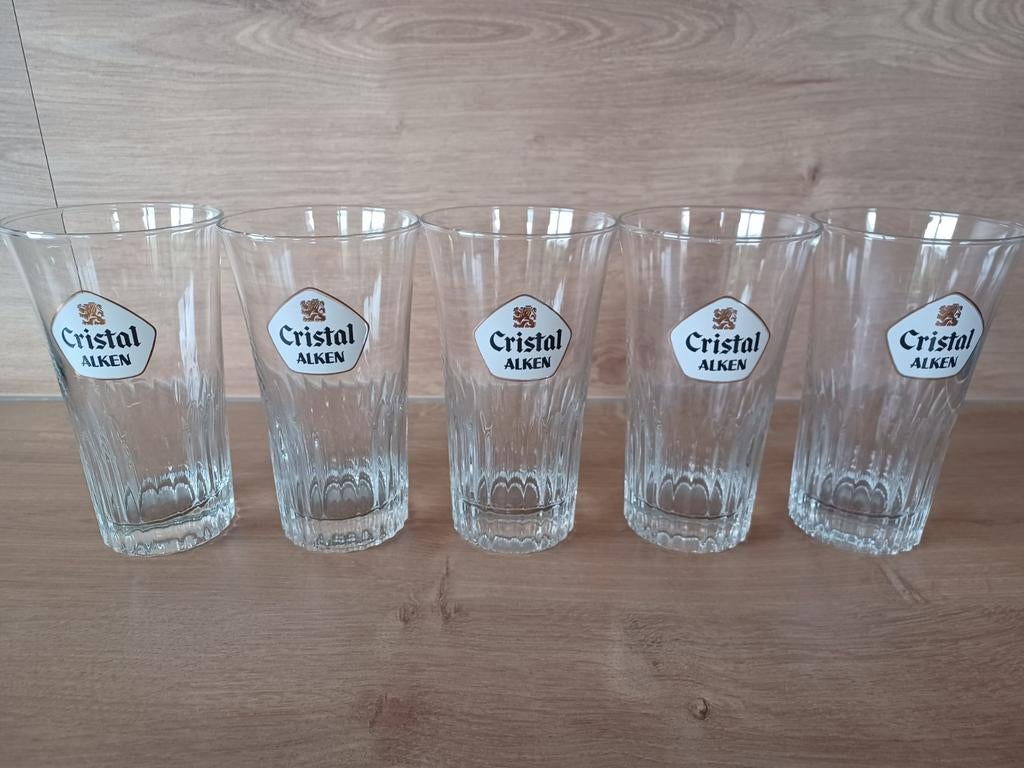 Set van 5 CRISTAL ALKEN glazen., Enlèvement, Comme neuf