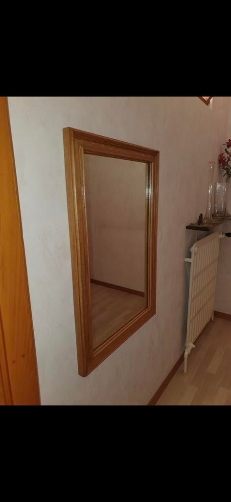 Miroir en chêne, Maison & Meubles, Accessoires pour la Maison | Miroirs, Enlèvement, Comme neuf