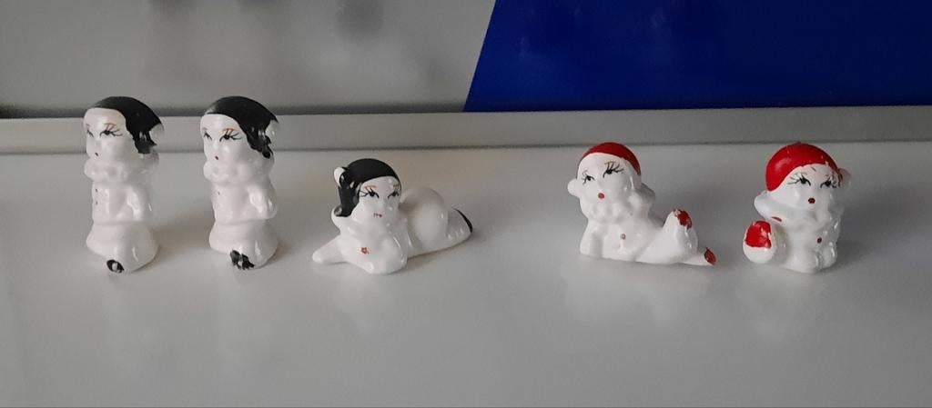 Decoratie vintage Pierrot beeldjes, Ophalen of Verzenden