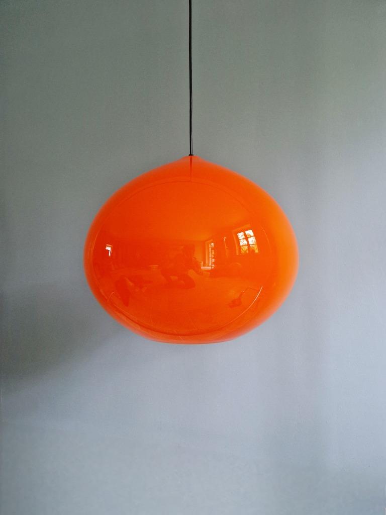XXL uiensuspensie in oranje opaline, Vistosi, 1960, Ophalen of Verzenden