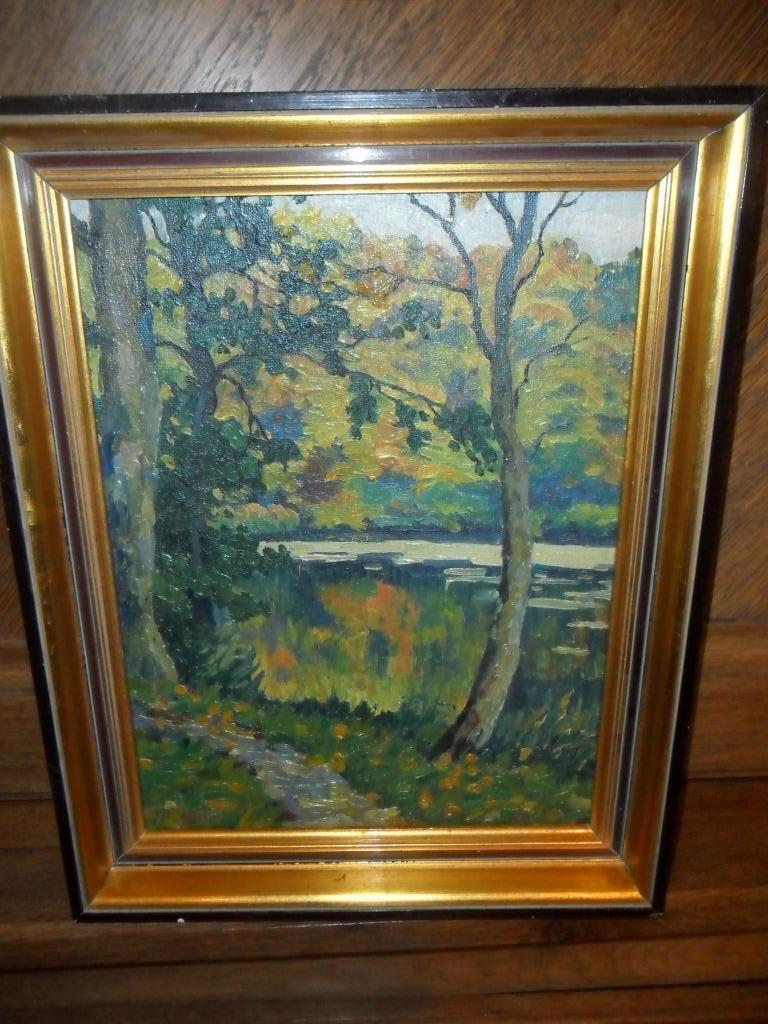 huile sur carton de Jules Postel ( Mons1867 - Uccle 1955), Antiquités & Art, Enlèvement ou Envoi