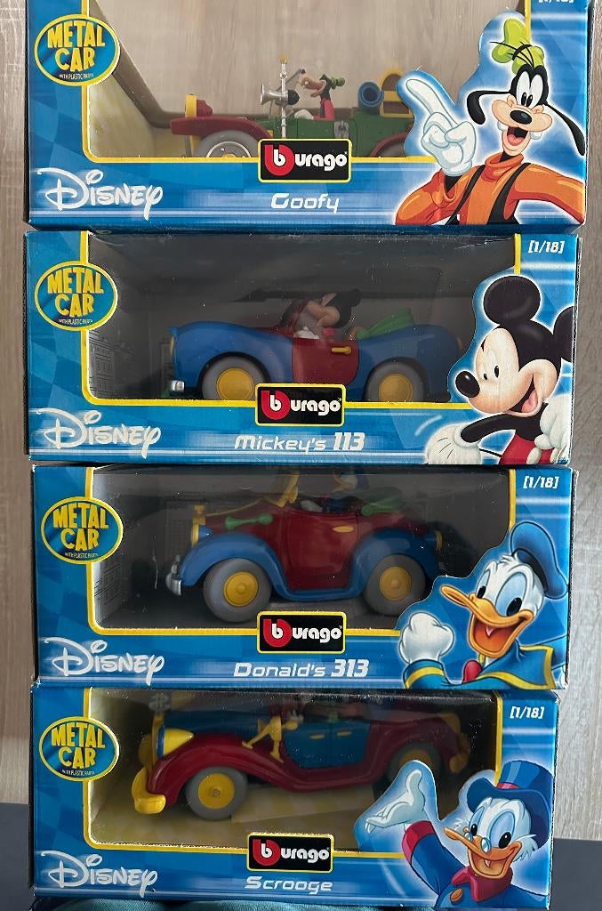 Disney collection 1:18 metaal Burago, Verzamelen, Ophalen of Verzenden, Donald Duck, Zo goed als nieuw, Overige typen