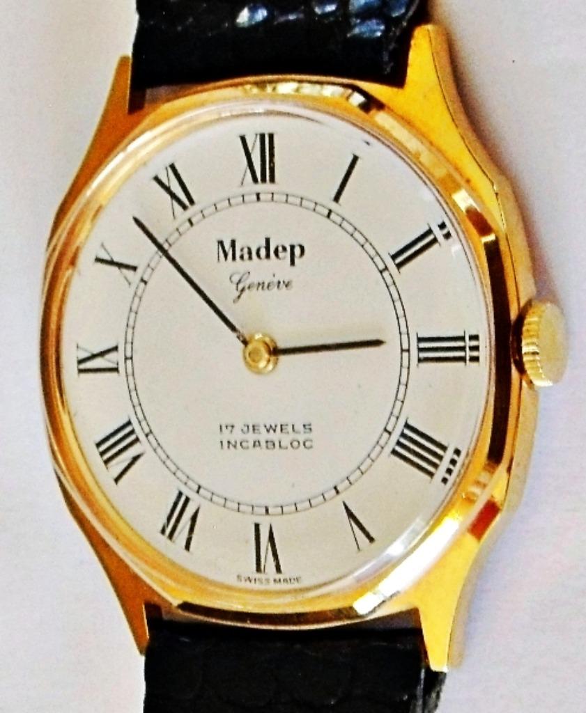 Montre MADEP suisse mécanique NEUVE plaqué or 17 jewels, Collections, Collections Autre, Neuf, Enlèvement ou Envoi