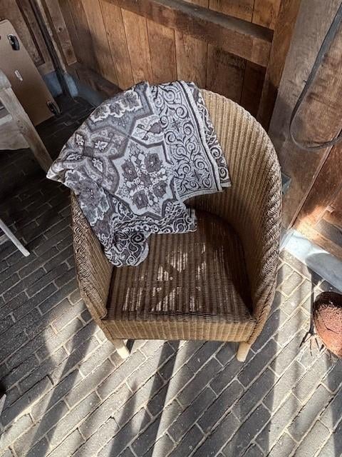 Vintage lloyd loom zeteltje buiten, Huis en Inrichting, Zetels | Zetels, Ophalen, Gebruikt, Eenpersoons, Vintage