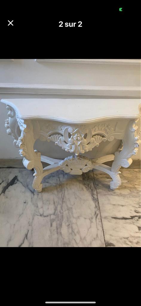 Console  motif  décoratif en tec, Maison & Meubles, Enlèvement ou Envoi
