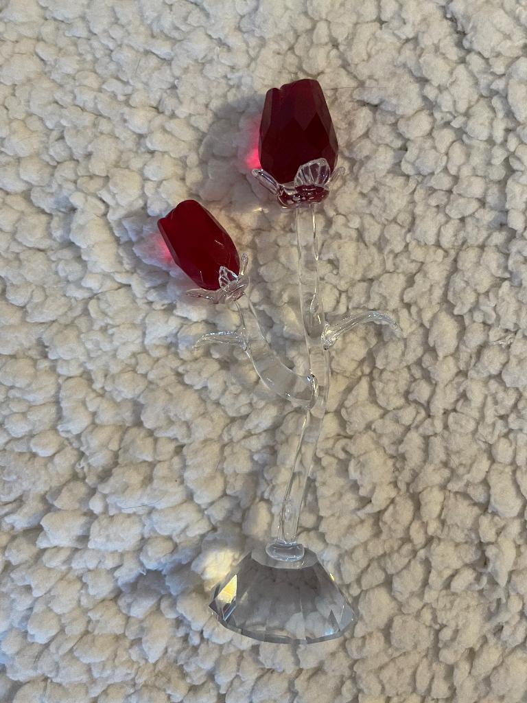 Rose rouge en cristal, Antiquités & Art, Enlèvement ou Envoi