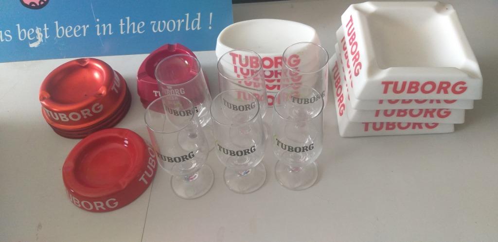 Tuborgcollectie , glazen en asbakken, Verzamelen, Ophalen, Gebruikt