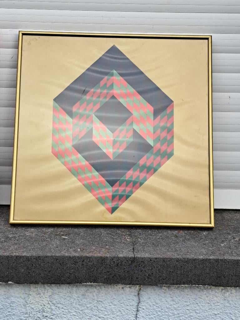 Serigraphie vasarely, Antiquités & Art, Art | Lithographies & Sérigraphies, Enlèvement ou Envoi