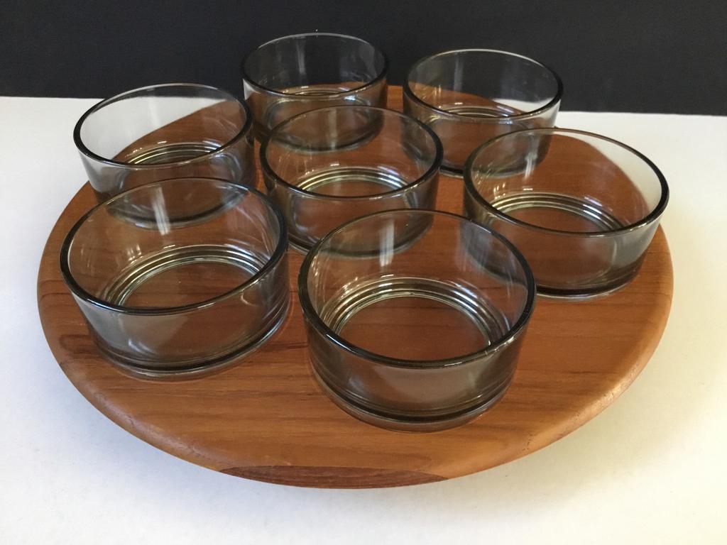 Plateau tournant Digsmed Danemark avec 7 verres, Antiquités & Art, Enlèvement