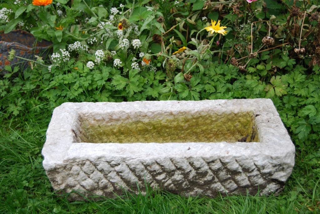 Jardinière ,bac en pierre ancien, Jardin & Terrasse, Moins de 30 cm, Pierre, Enlèvement, Utilisé