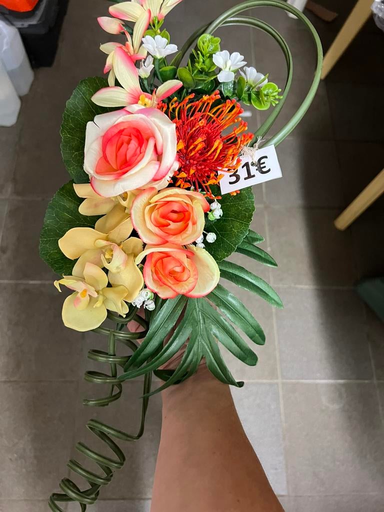 Zijden bloemstuk , nieuw !, Ophalen, Nieuw, Binnen