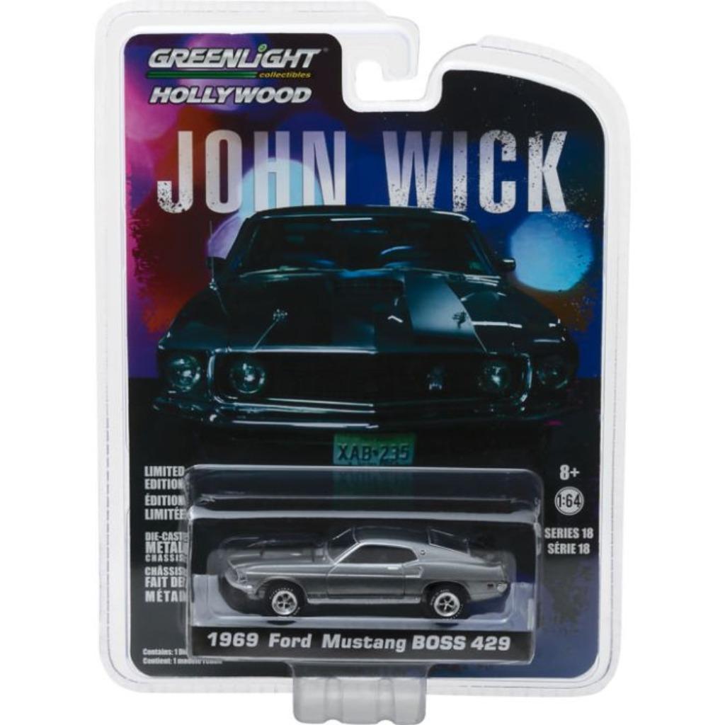 John Wick (2014) - 1969 Ford Mustang BOSS 429 1:64, Auto, Nieuw, Askgl@greenlighttoys.com, Greenlight Collectibles