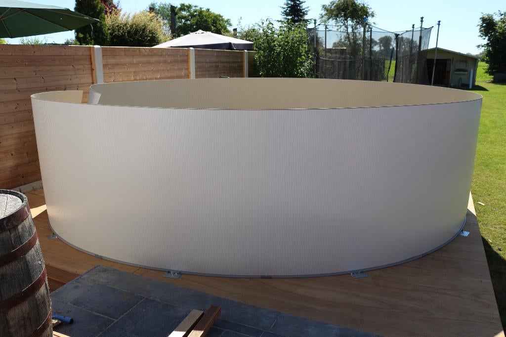 metalen zwembad (op - of inbouw), Tuin en Terras, Zwembaden, Gebruikt, Rond, Opzetzwembad, Ophalen