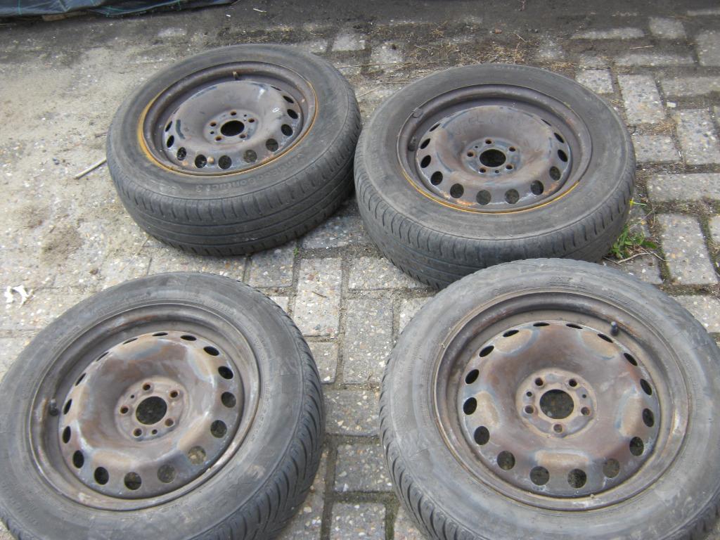 4 jantes avec pneus 5x110 Opel Combo 185/65/r15, Enlèvement ou Envoi, Utilisé