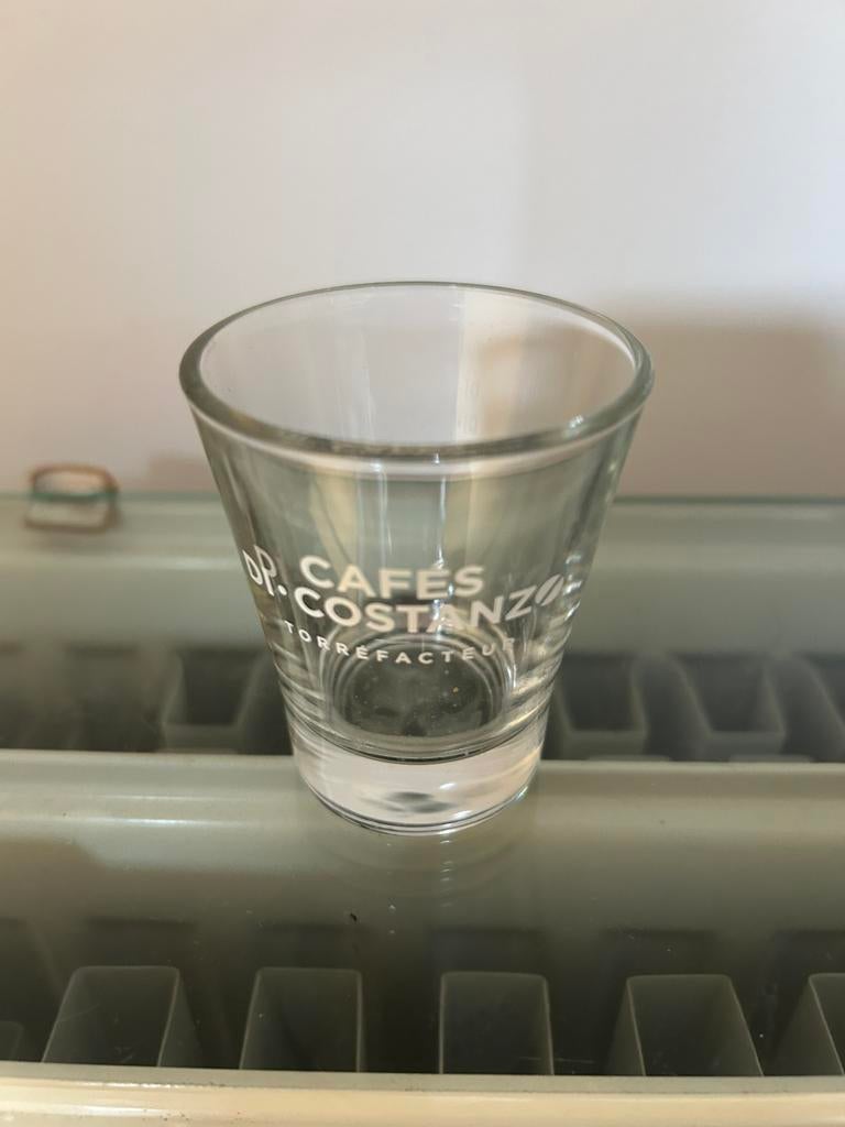 Verres à café espresso ‘cafés di Costanzo’ Torréfacteur, Enlèvement, Comme neuf