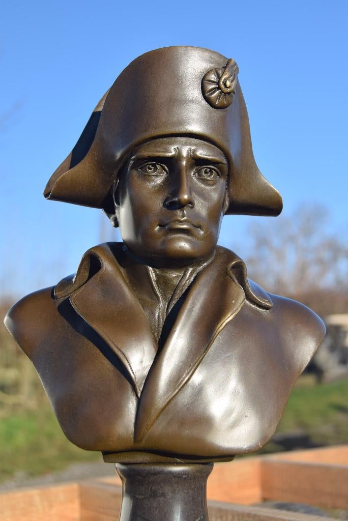 BUSTE DE NAPOLEON EN BRONZE SIGNE SUR SOCLE MARBRE, Enlèvement ou Envoi, Bronze