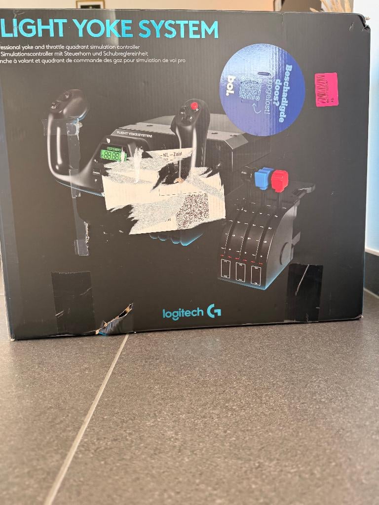 Logitech Flight Yoke System- Zo Goed Als Nieuw, Computers en Software, Joysticks, Ophalen of Verzenden, Zo goed als nieuw, Logitech