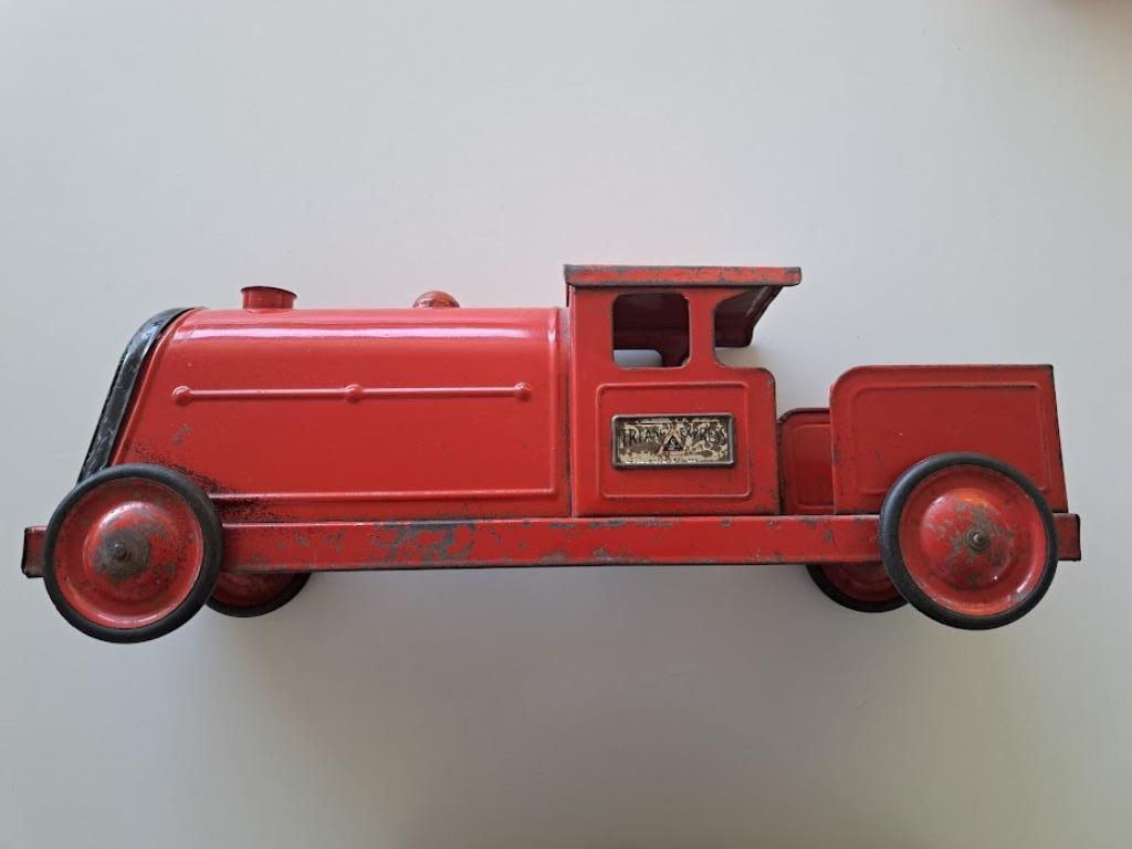 Vintage Tri-Ang - Express Train - Blik speelgoed - Groot, Hobby en Vrije tijd, Modeltreinen | Overige schalen, Gebruikt, Locomotief