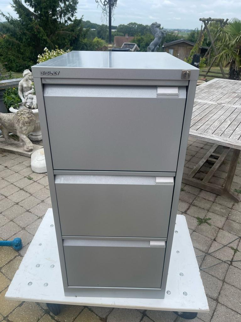 Bisley archiefkast 3 laden, Maison & Meubles, Comme neuf, Enlèvement, 100 à 150 cm, Métal
