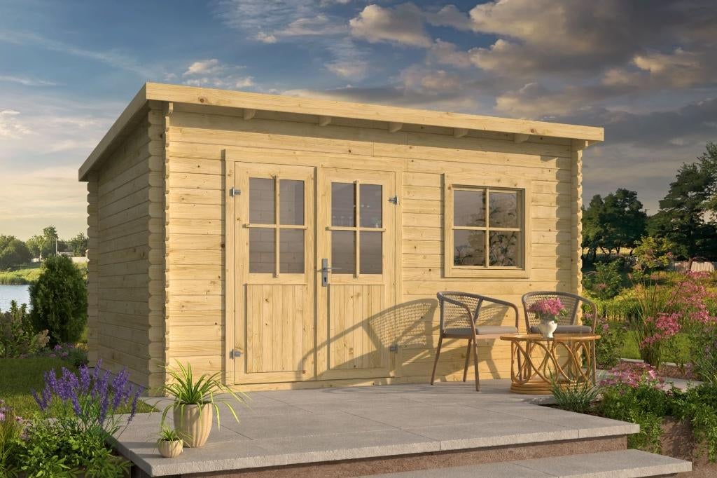 Cabane en rondins de Barcelone | 28 mm | non traitée, Envoi, Neuf