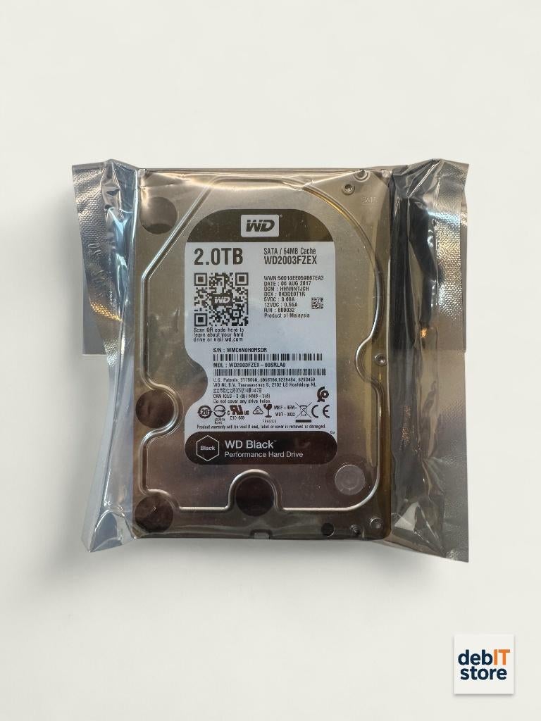 WD Black 2tb NAS - Server HDD - WD2003FZEX, Computers en Software, Server, Zo goed als nieuw, 2tb, SATA