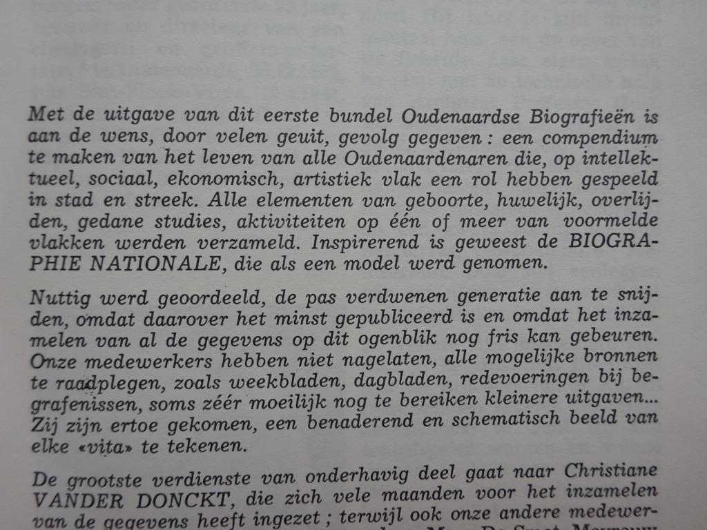 Oudenaarde - Oudenaardse Biografieën  - 1976, Enlèvement ou Envoi, Utilisé