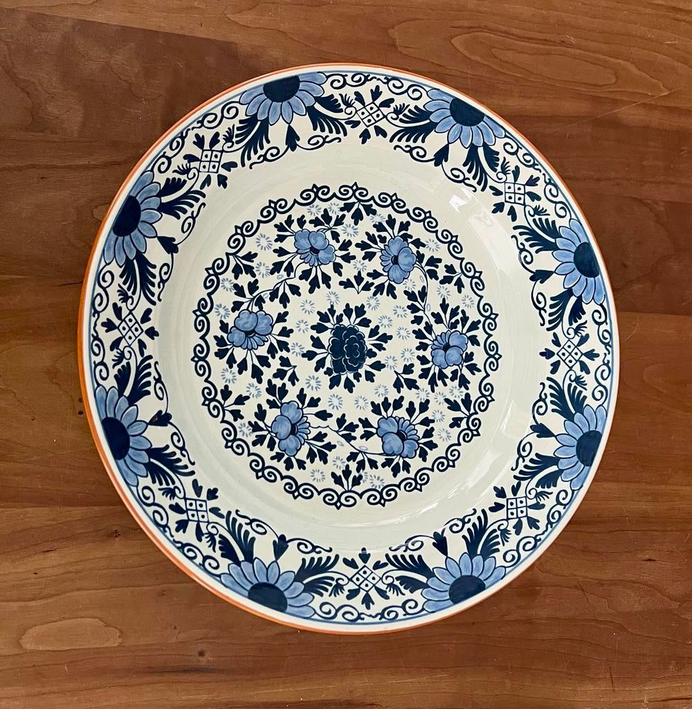 Delfts Blauw Bord Potterie Oud Delft 29cm, Antiek en Kunst, Ophalen of Verzenden