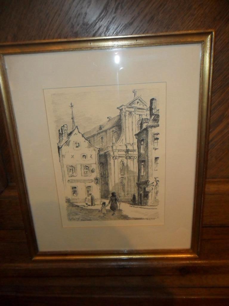 Lithographie d'Albert DANDOY (Namur 1885-1977), Enlèvement ou Envoi