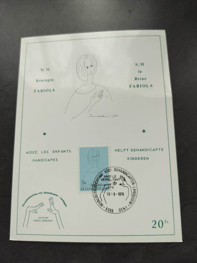 Souvenir koningin Fabiola 1970, Postzegels en Munten, Ophalen of Verzenden