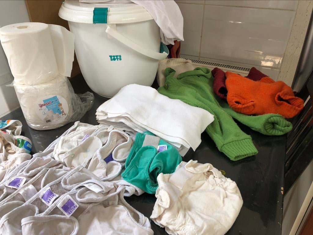 Pakket wasbare luiers, Ophalen, Gebruikt