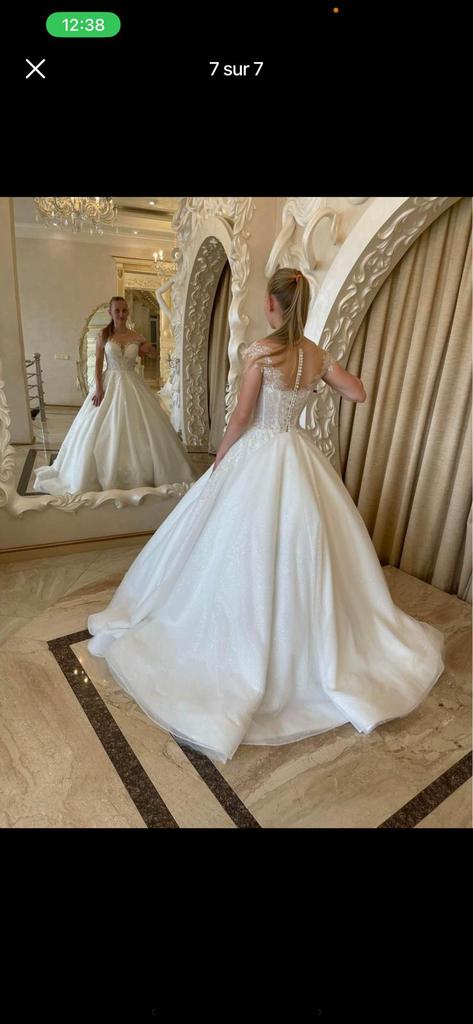 Robe de marier/ Trouwjurk, Ophalen, Zo goed als nieuw, Wit, Trouwjurk