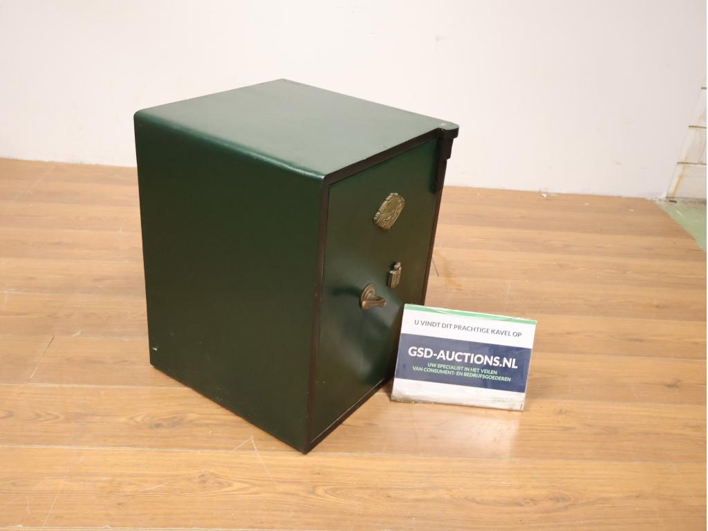 Vintage Metalen Brandwerende Kluis van Whitingham & B-L