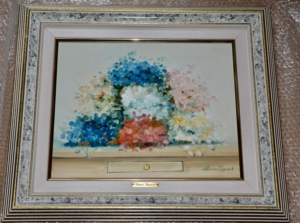 Schilderij Laura Cuyvers hortensia's, Ophalen of Verzenden