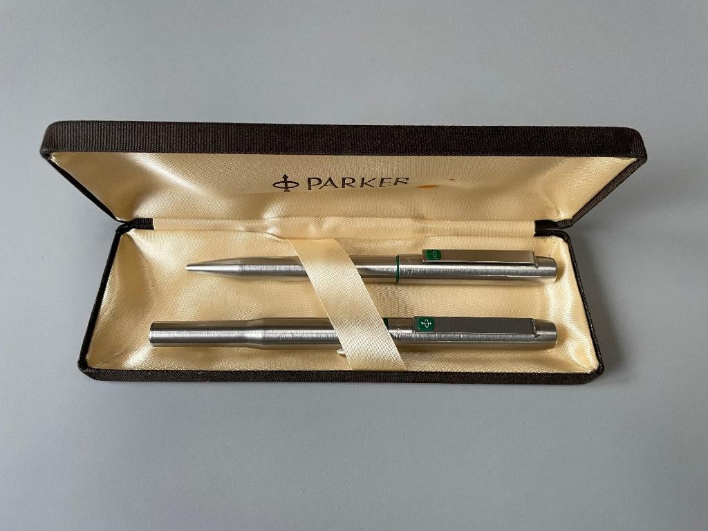 Parker 25 GROEN set vulpen & balpen, Pennenset, Parker, Met doosje, Ophalen of Verzenden