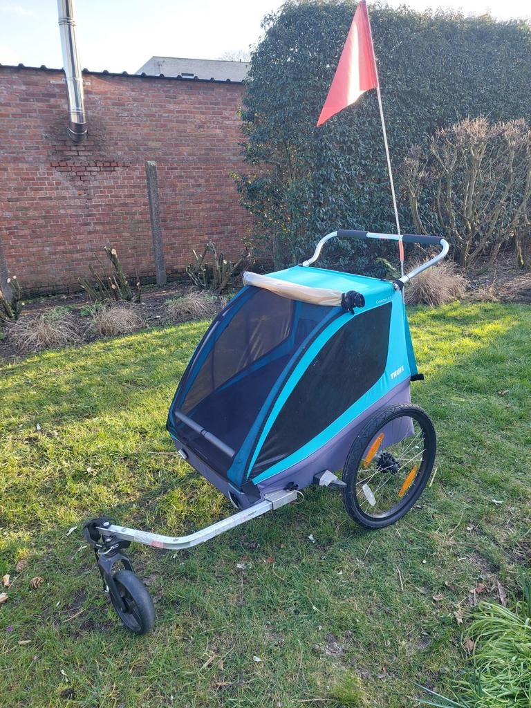 Thule coaster XT fietskar 2 kinderen, Fietsen en Brommers, Ophalen, Gebruikt, Kinderkar, Thule