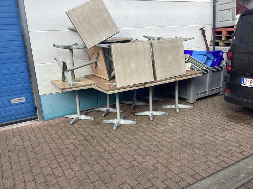 Terrastafels, Tuin en Terras, Tuintafels, Ophalen, Gebruikt, Vierkant, Aluminium