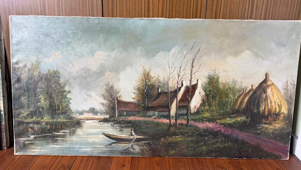 Groot, langwerpig schilderij (140x70 cm) - landschap, Enlèvement