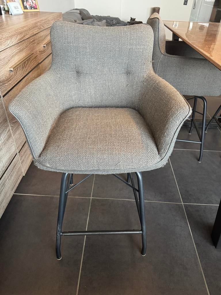 4x Barstoel Chiara (Kleur: Lava), 4 tabourets, Enlèvement, Utilisé, Avec repose-pieds