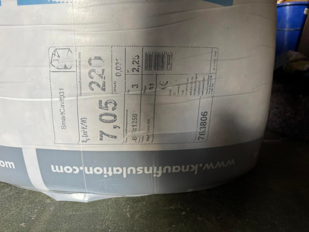 Knauf smart cavity 031 isolatie 22cm dik, Doe-het-zelf en Bouw, Isolatie en Afdichting, Ophalen, Dakisolatie, 12 cm of meer, Nieuw