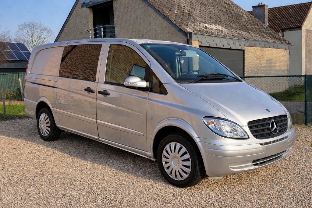 Mercedes vito 115cdi automaat  long 188dkm-2008 gekeurd vvrk, Cuir, Argent ou Gris, Achat, Entreprise