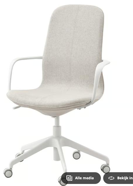 LÅNGFJÄLL bureaustoelen (beige of groen), Maison & Meubles, Chaises de bureau, Comme neuf, Chaise de bureau, Beige, Ergonomique