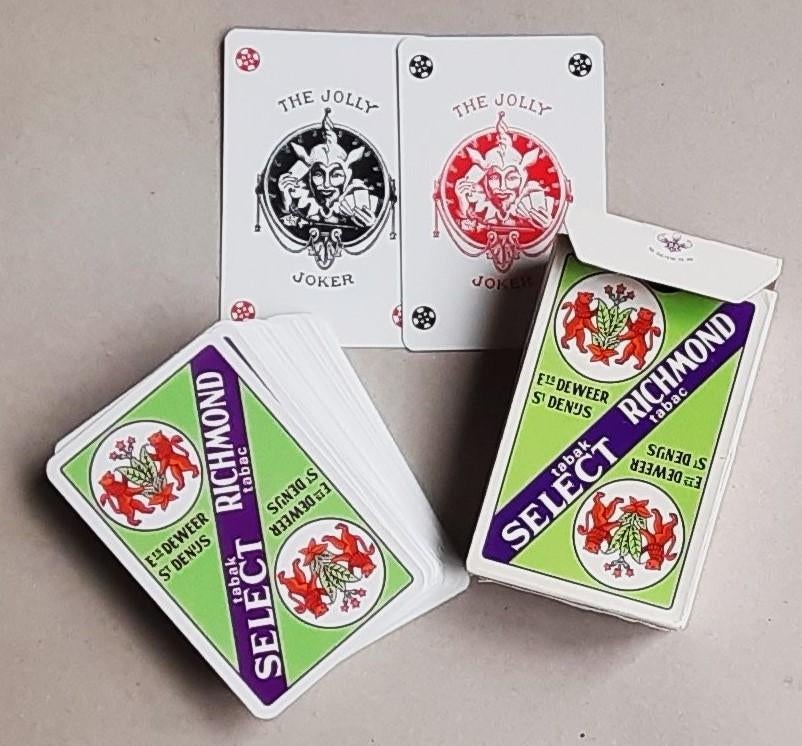 SPEELKAARTEN RICHMOND SIGARETTEN RECLAME TABAK St DENIJS, Collections, Enlèvement ou Envoi, Carte(s) à jouer