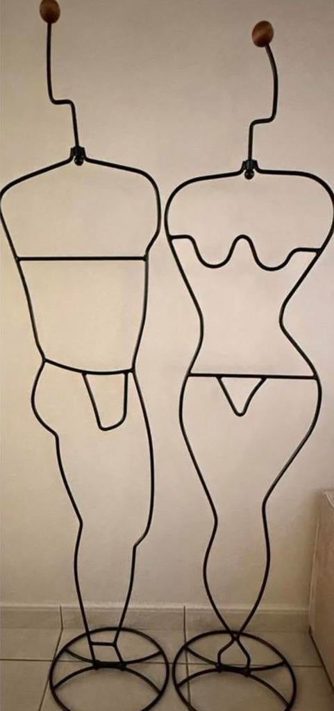 Dressgirl & Dressboy (vintage 1988 Ehlén Johansson), Huis en Inrichting, Woonaccessoires | Kapstokken, Ophalen, Gebruikt, Staande kapstok