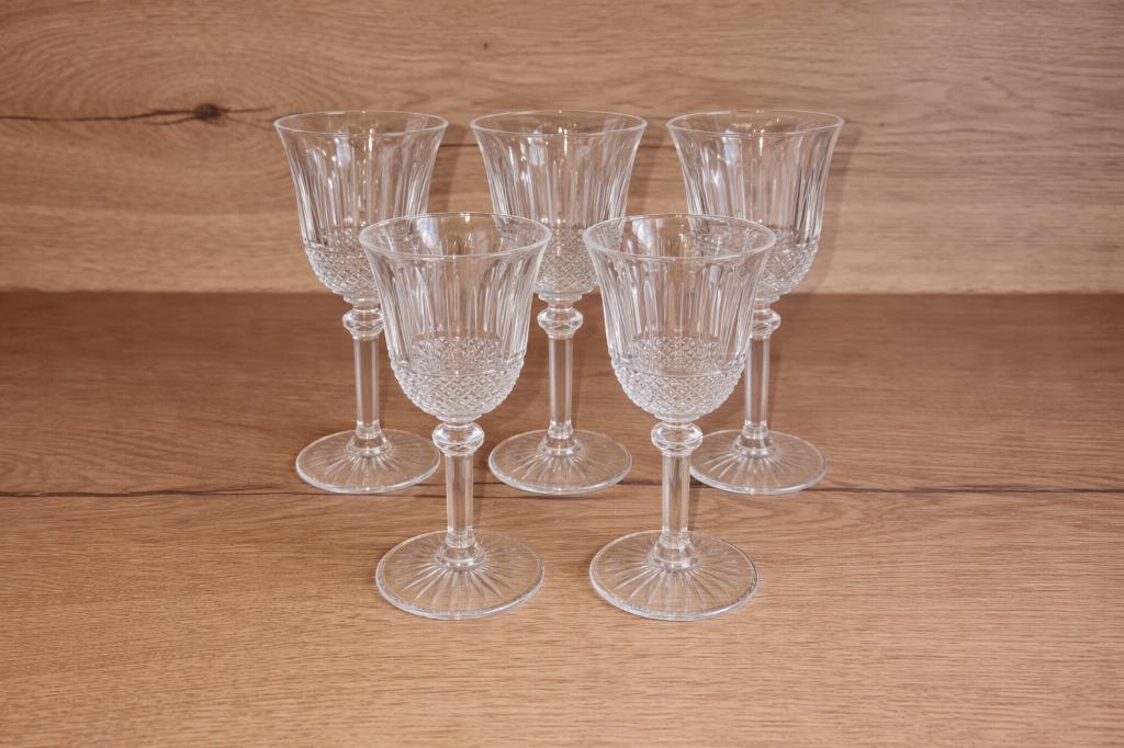 Lot 5 verres en cristal "Tommy" By Saint-Louis., Antiquités & Art, Enlèvement
