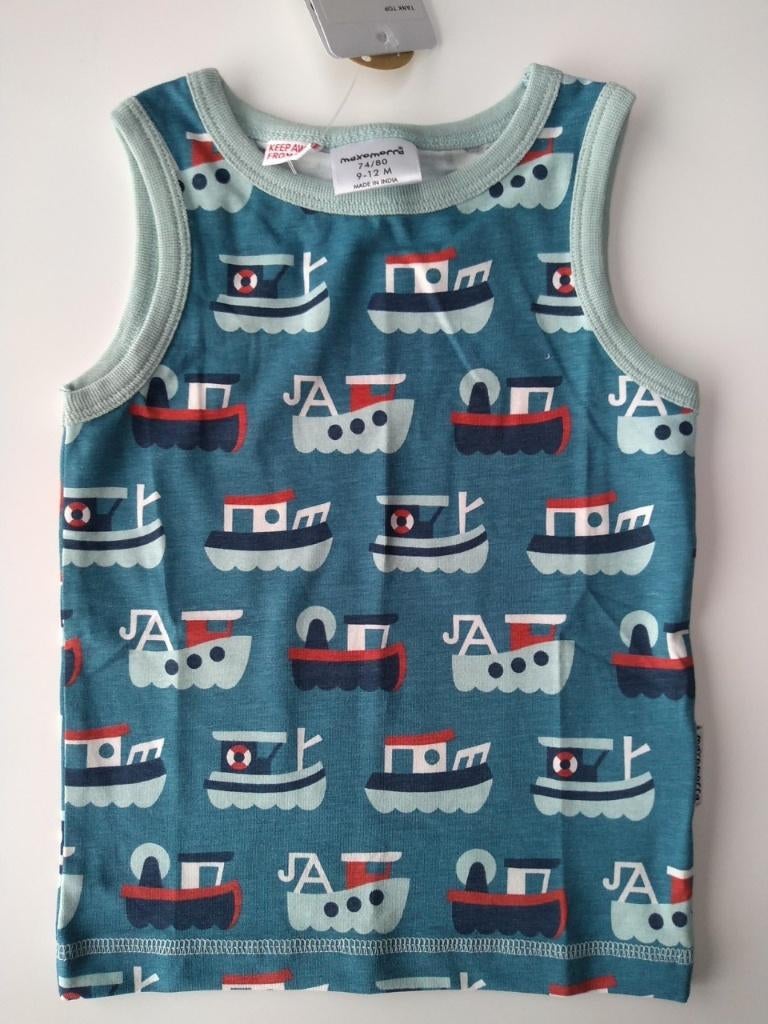 nieuwe tanktop Maxomorra maat 74, Kinderen en Baby's, Nieuw, Ophalen of Verzenden, Maxomorra, Jongetje