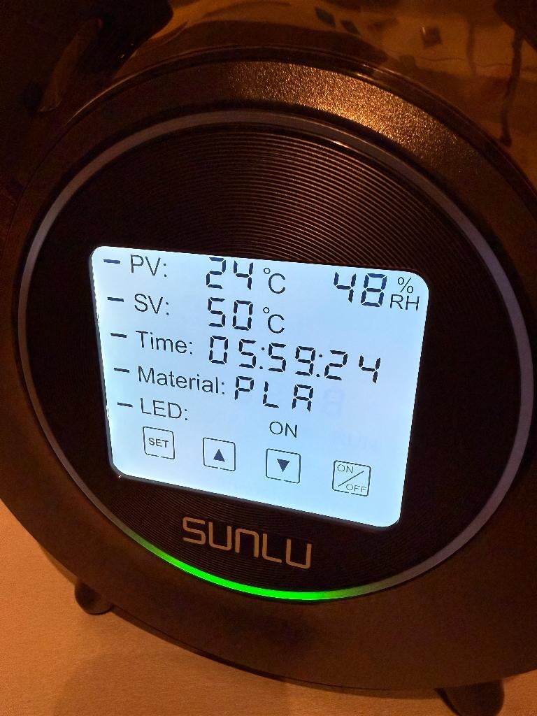 SUNLU Filadryer S2 Filament dryer 3D print - als nieuw, Computers en Software, Ophalen of Verzenden, Zo goed als nieuw, Sunlu