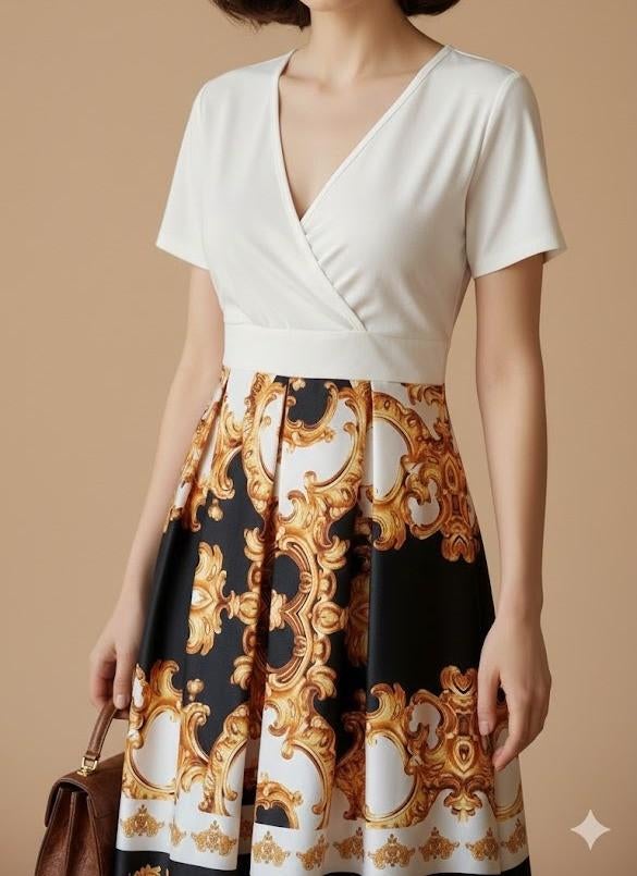 Lange vintage kleed, Ophalen of Verzenden, Zo goed als nieuw, Maat 38/40 (M)