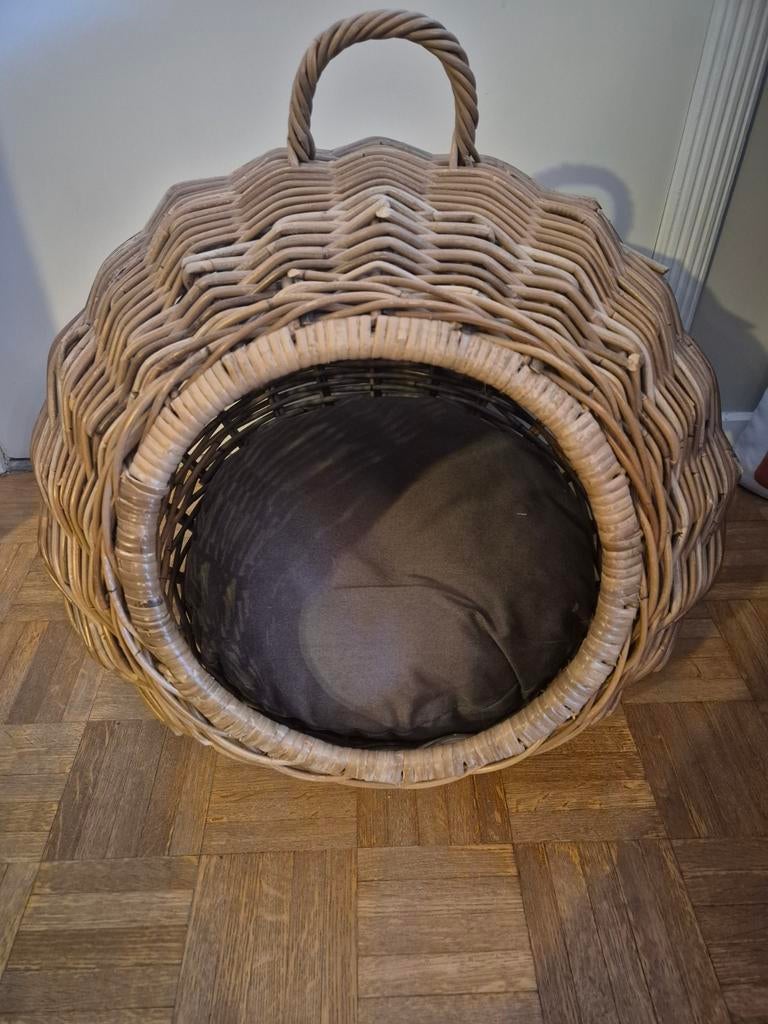 Panier pour chat ou petit chien en rotin, Enlèvement