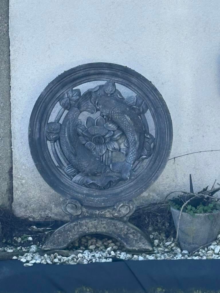 Koi vijverornament / Japanse tuindecoratie, Ophalen, Gebruikt